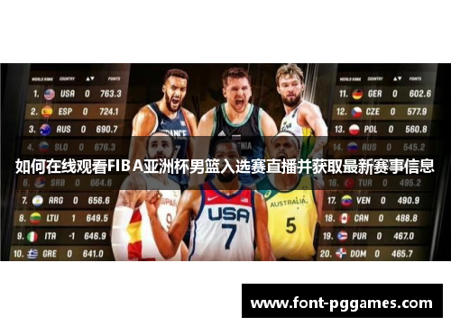 如何在线观看FIBA亚洲杯男篮入选赛直播并获取最新赛事信息